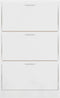 vidaXL - Schoenenkast - 63x24x103 - cm - bewerkt - hout - hoogglans - wit