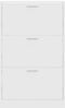 vidaXL - Schoenenkast - 63x24x103 - cm - bewerkt - hout - wit