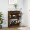 vidaXL - Schoenenkast - 63x24x104 - cm - bewerkt - hout - gerookt - eikenkleurig