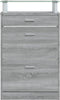 vidaXL - Schoenenkast - 63x24x104 - cm - bewerkt - hout - grijs - sonoma - eikenkleur