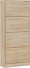 vidaXL - Schoenenkast - 63x24x147 - cm - bewerkt - hout - sonoma - eikenkleurig
