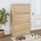 vidaXL - Schoenenkast - 63x24x147 - cm - bewerkt - hout - wit