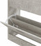 vidaXL - Schoenenkast - 63x24x81 - cm - bewerkt - hout - betongrijs