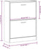vidaXL - Schoenenkast - 63x24x81 - cm - bewerkt - hout - betongrijs