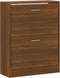 vidaXL - Schoenenkast - 63x24x81 - cm - bewerkt - hout - bruin - eikenkleur