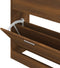 vidaXL - Schoenenkast - 63x24x81 - cm - bewerkt - hout - bruin - eikenkleur