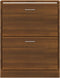 vidaXL - Schoenenkast - 63x24x81 - cm - bewerkt - hout - bruin - eikenkleur