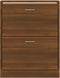 vidaXL - Schoenenkast - 63x24x81 - cm - bewerkt - hout - bruin - eikenkleur