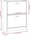 vidaXL - Schoenenkast - 63x24x81 - cm - bewerkt - hout - gerookt - eikenkleurig