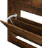 vidaXL - Schoenenkast - 63x24x81 - cm - bewerkt - hout - gerookt - eikenkleurig