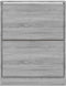 vidaXL - Schoenenkast - 63x24x81 - cm - bewerkt - hout - grijs - sonoma