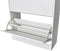 vidaXL - Schoenenkast - 63x24x81 - cm - bewerkt - hout - hoogglans - wit