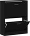 vidaXL - Schoenenkast - 63x24x81 - cm - bewerkt - hout - zwart