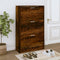 vidaXL - Schoenenkast - 63x24x81 - cm - bewerkt - hout - zwart