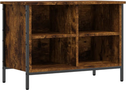 vidaXL - Schoenenkast - 69x35x50 - cm - bewerkt - hout - gerookt - eikenkleurig