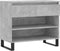 vidaXL - Schoenenkast - 70x36x60 - cm - bewerkt - hout - betongrijs