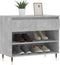 vidaXL - Schoenenkast - 70x36x60 - cm - bewerkt - hout - betongrijs
