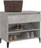 vidaXL - Schoenenkast - 70x36x60 - cm - bewerkt - hout - betongrijs