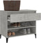 vidaXL - Schoenenkast - 70x36x60 - cm - bewerkt - hout - betongrijs
