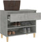 vidaXL - Schoenenkast - 70x36x60 - cm - bewerkt - hout - betongrijs