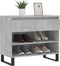 vidaXL - Schoenenkast - 70x36x60 - cm - bewerkt - hout - betongrijs