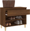vidaXL - Schoenenkast - 70x36x60 - cm - bewerkt - hout - bruin - eikenkleur