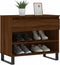 vidaXL - Schoenenkast - 70x36x60 - cm - bewerkt - hout - bruin - eikenkleur