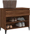 vidaXL - Schoenenkast - 70x36x60 - cm - bewerkt - hout - bruin - eikenkleur