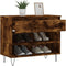 vidaXL - Schoenenkast - 70x36x60 - cm - bewerkt - hout - gerookt - eikenkleurig