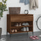 vidaXL - Schoenenkast - 70x36x60 - cm - bewerkt - hout - gerookt - eikenkleurig
