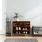 vidaXL - Schoenenkast - 70x36x60 - cm - bewerkt - hout - gerookt - eikenkleurig