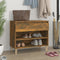 vidaXL - Schoenenkast - 70x36x60 - cm - bewerkt - hout - gerookt - eikenkleurig