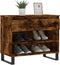 vidaXL - Schoenenkast - 70x36x60 - cm - bewerkt - hout - gerookt - eikenkleurig