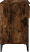 vidaXL - Schoenenkast - 70x36x60 - cm - bewerkt - hout - gerookt - eikenkleurig