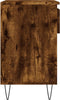 vidaXL - Schoenenkast - 70x36x60 - cm - bewerkt - hout - gerookt - eikenkleurig