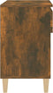 vidaXL - Schoenenkast - 70x36x60 - cm - bewerkt - hout - gerookt - eikenkleurig