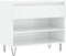vidaXL - Schoenenkast - 70x36x60 - cm - bewerkt - hout - hoogglans - wit