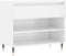 vidaXL - Schoenenkast - 70x36x60 - cm - bewerkt - hout - hoogglans - wit