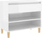 vidaXL - Schoenenkast - 70x36x60 - cm - bewerkt - hout - hoogglans - wit