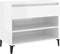 vidaXL - Schoenenkast - 70x36x60 - cm - bewerkt - hout - hoogglans - wit