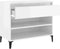 vidaXL - Schoenenkast - 70x36x60 - cm - bewerkt - hout - hoogglans - wit