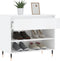 vidaXL - Schoenenkast - 70x36x60 - cm - bewerkt - hout - hoogglans - wit