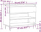 vidaXL - Schoenenkast - 70x36x60 - cm - bewerkt - hout - hoogglans - wit