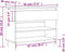 vidaXL - Schoenenkast - 70x36x60 - cm - bewerkt - hout - hoogglans - wit