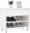 vidaXL - Schoenenkast - 70x36x60 - cm - bewerkt - hout - hoogglans - wit