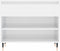 vidaXL - Schoenenkast - 70x36x60 - cm - bewerkt - hout - hoogglans - wit