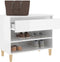 vidaXL - Schoenenkast - 70x36x60 - cm - bewerkt - hout - hoogglans - wit