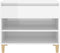 vidaXL - Schoenenkast - 70x36x60 - cm - bewerkt - hout - hoogglans - wit