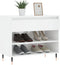 vidaXL - Schoenenkast - 70x36x60 - cm - bewerkt - hout - hoogglans - wit