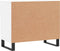 vidaXL - Schoenenkast - 70x36x60 - cm - bewerkt - hout - hoogglans - wit